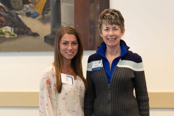 At left is Jodee Hunt, professor of biology, with an SSD participant from 2019.